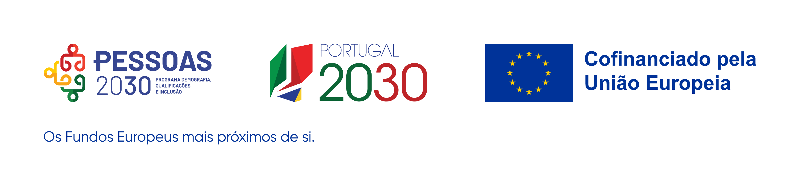 Cofinanciado por: Logotipos Pessoas 2030, Portugal 2030 e União Europeia.